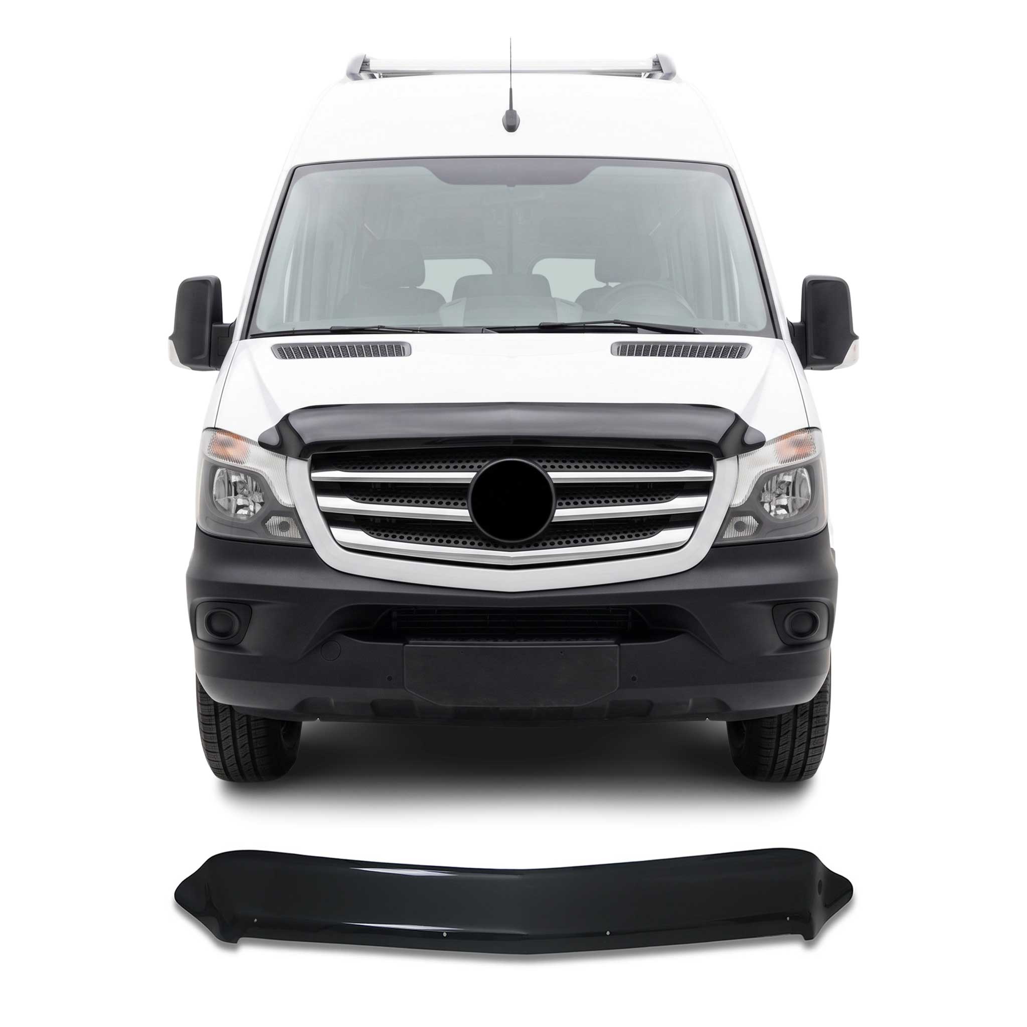 2014-2018 Mercedes Sprinter W906 Front Bug Shield Hood Deflector 1 Pc Smoke