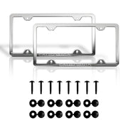 CALIFORNIA Print License Plate Frame Tag Holder Chrome S. Steel 2 Pcs.