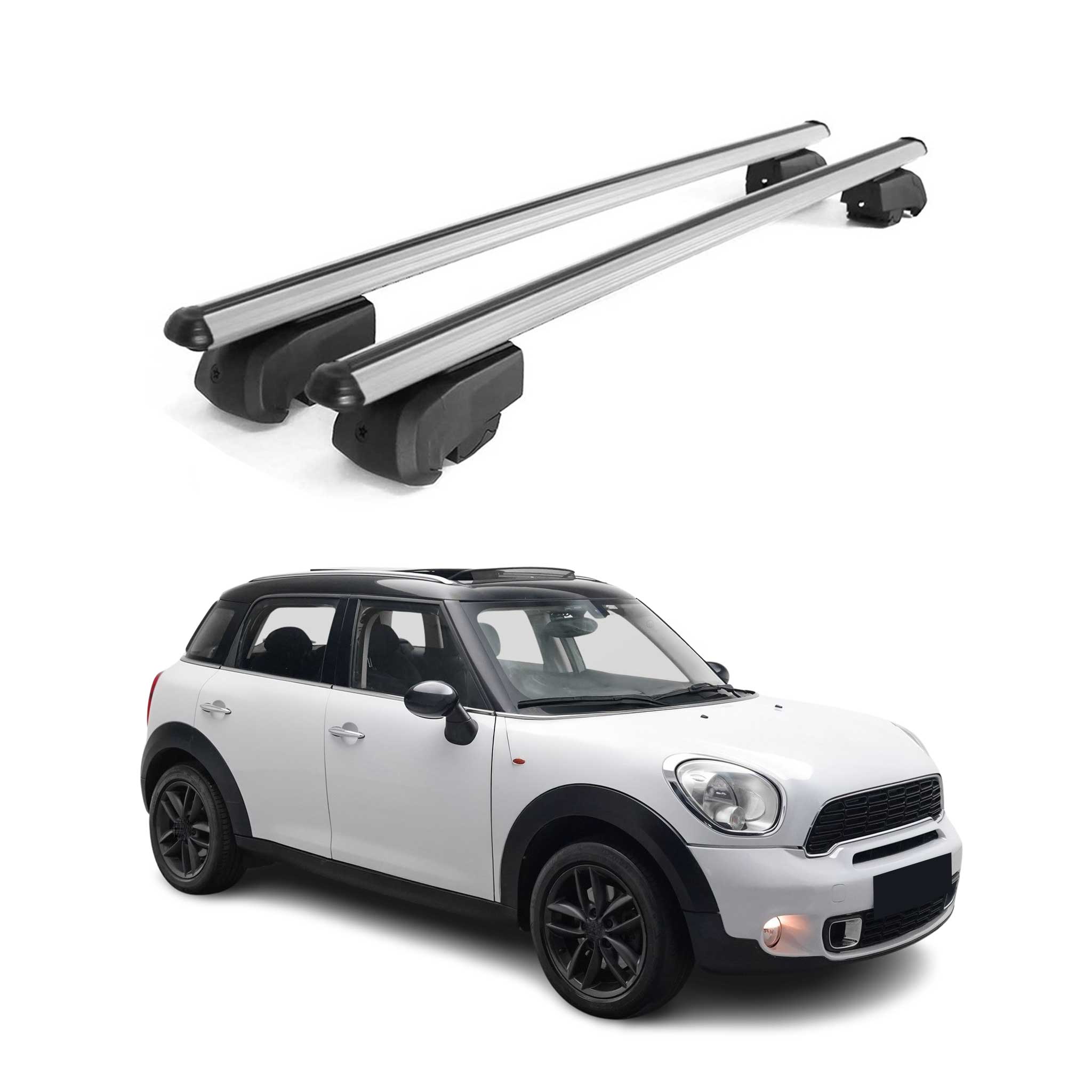 2011-2016 Mini Countryman R60 Roof Rack Cross Bars Silver