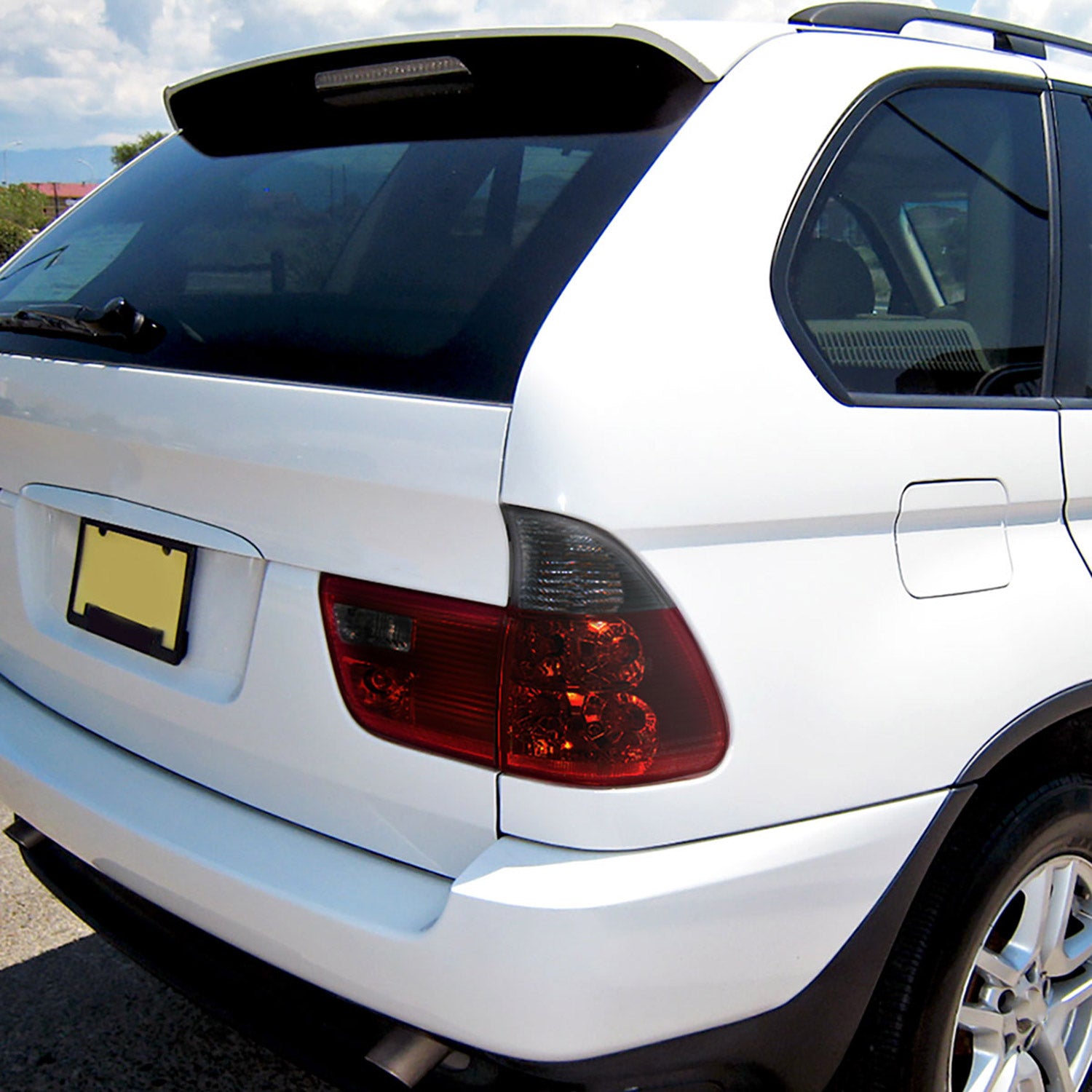 2000-2006 BMW E53 X5 Tail Lights - APC Chrome Housing/Red Smoke Lens