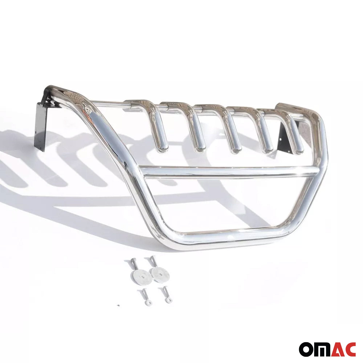 2018-2024 VW Tiguan II Bull Bar Push Front Bumper Grille S.Steel Silver 1 Pc