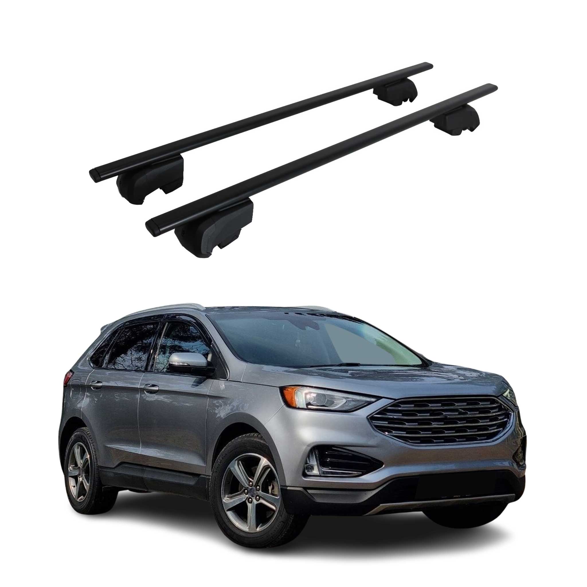 2015-2024 Ford Edge Roof Rack Cross Bars Black
