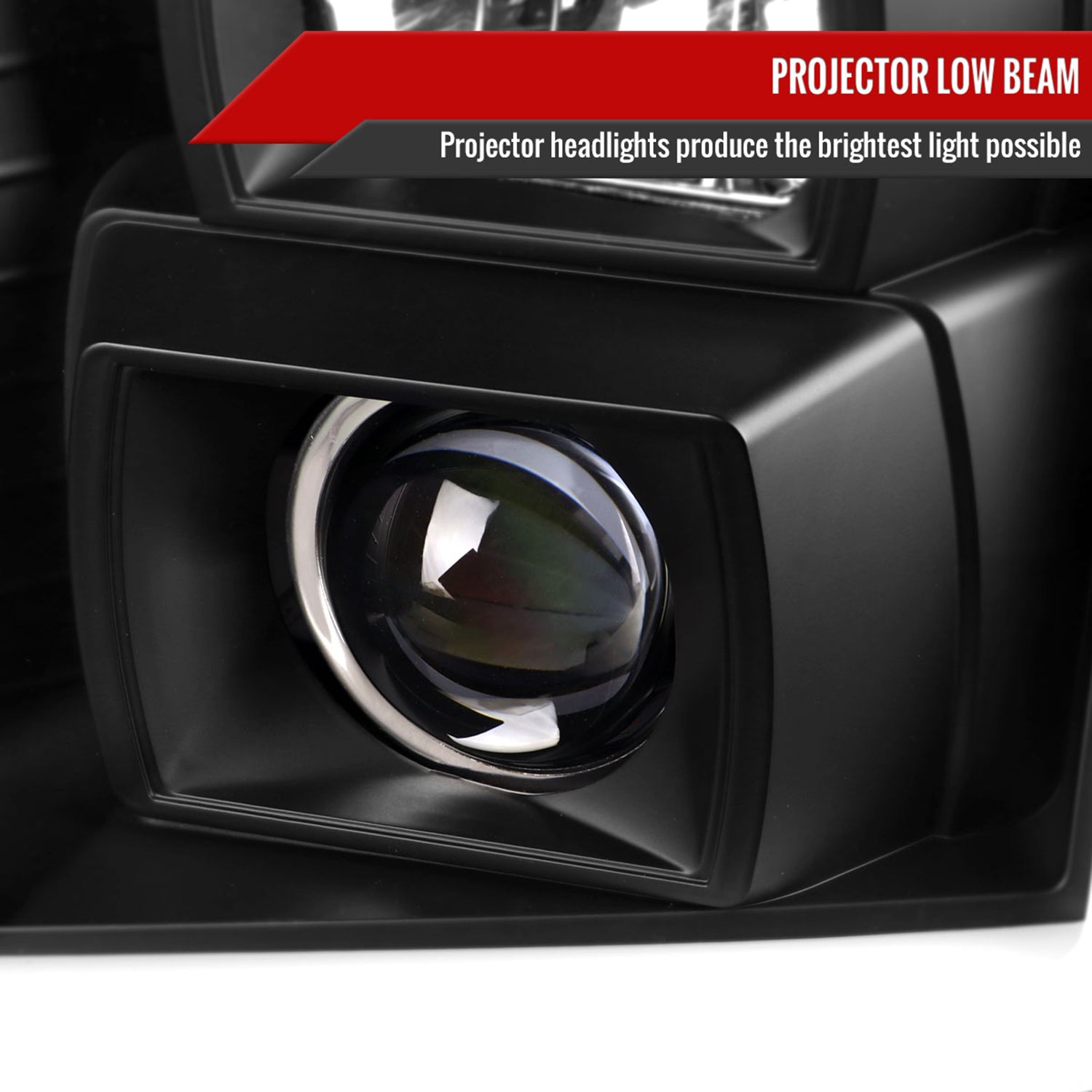 2007-2014 GMC Yukon/XL 1500/XL 2500 LED Turn Signal Projector Headlights Black