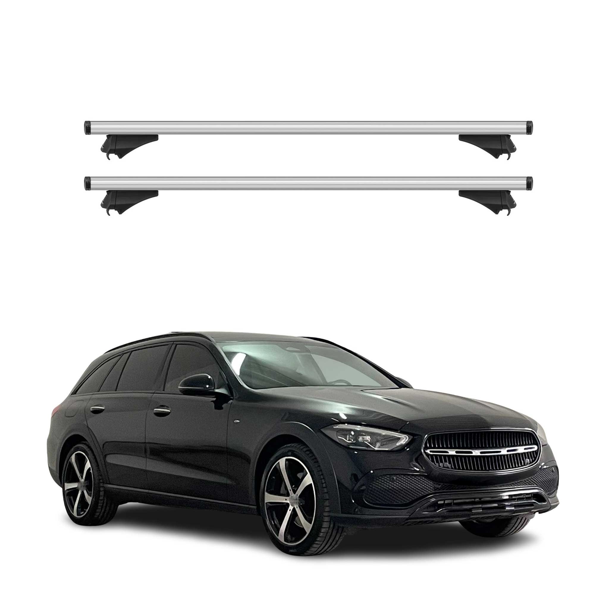 2022-2024 Mercedes C Class S206 Wagon Roof Rack Cross Bars Silver