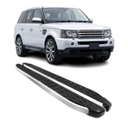 2006-2013 Land Rover Range Rover Sport Running Boards Side Steps Silver & Black