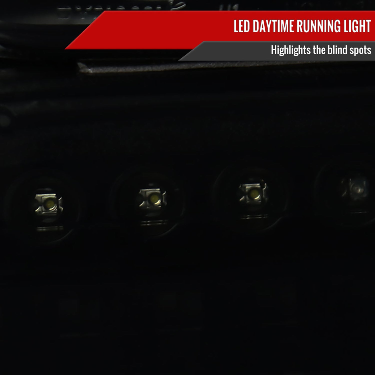 1999-2002 Chevy Silverado/ Chevy Tahoe/Suburban Dual Halo Headlights LED Black