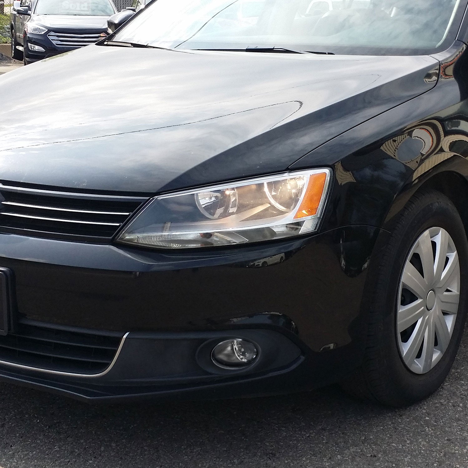 2011-2014 VW Jetta Sedan 9006 Fog Lights Kit Chrome/Clear Lens