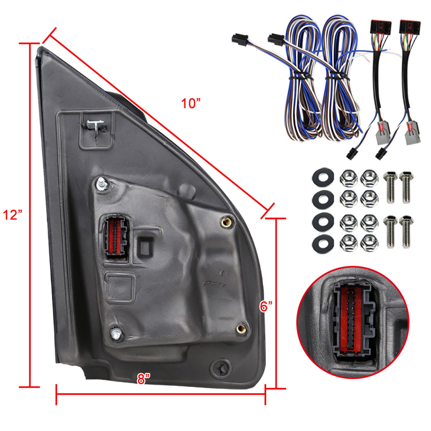 2015-2020 Ford F-150 Heated Towing Mirrors Turn Signal Puddle&Auxiliary Lights