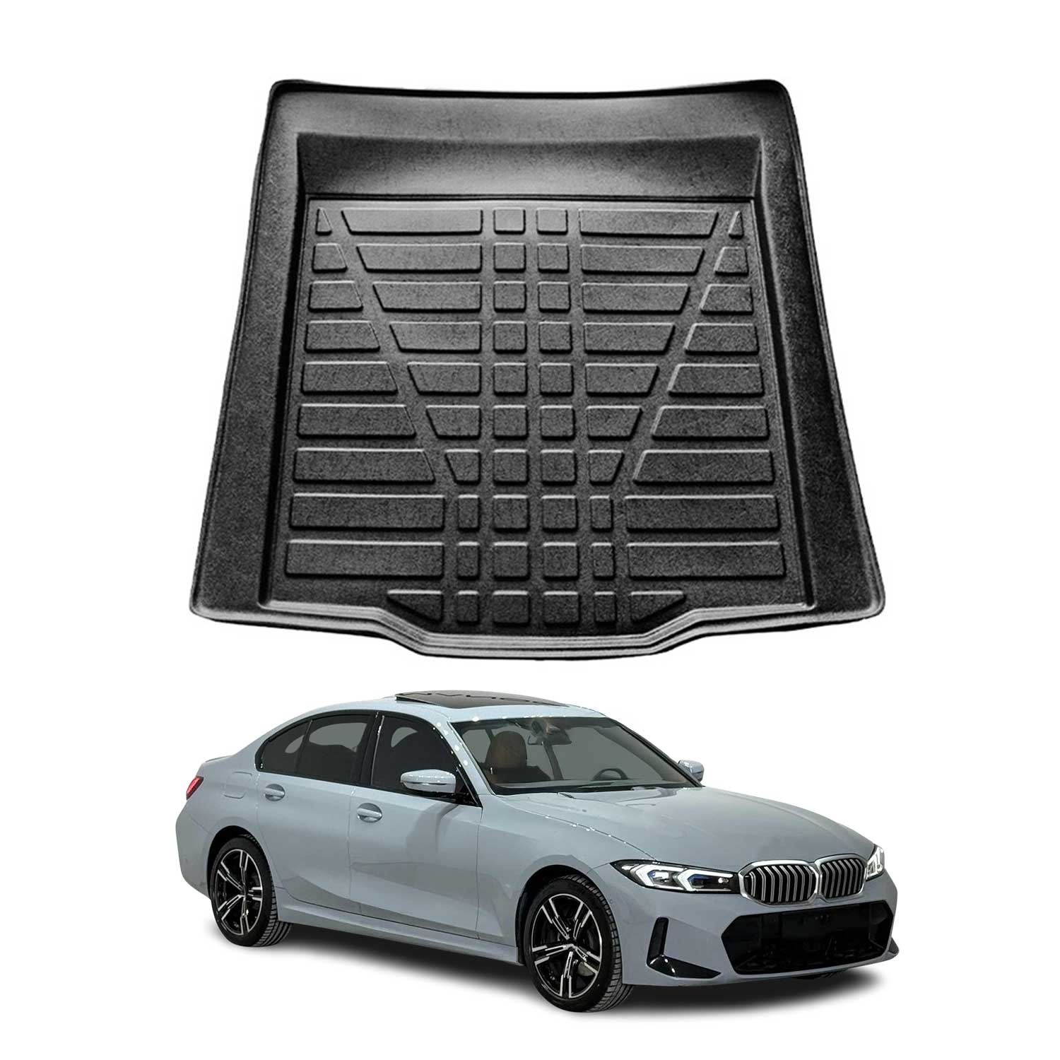 2021-2025 BMW 3 Series G20 Sedan 2019-2025 / M3 G80 Cargo Liner Trunk Mat All Weather Black