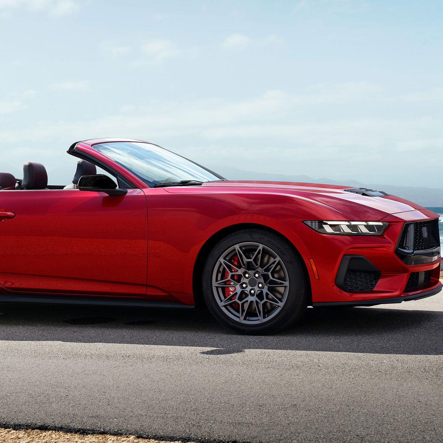 2015-2024 Ford Mustang Mirror Cover Caps Gloss Black 2Pcs ABS Plastic