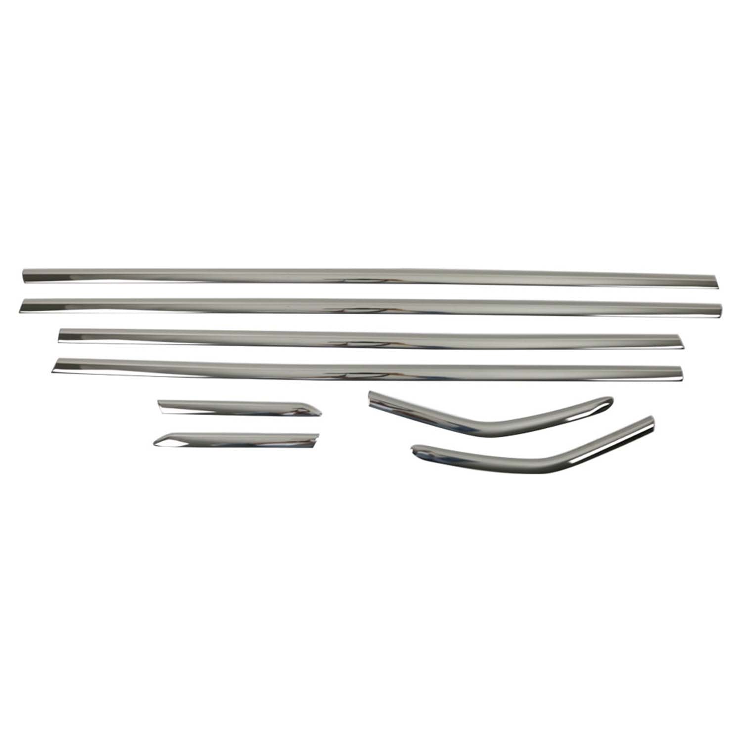 2012-2018 Ford Focus Hatchback 3.gen Window Molding Trim Streamer Stainless Steel Dark Chrome 8 Pcs