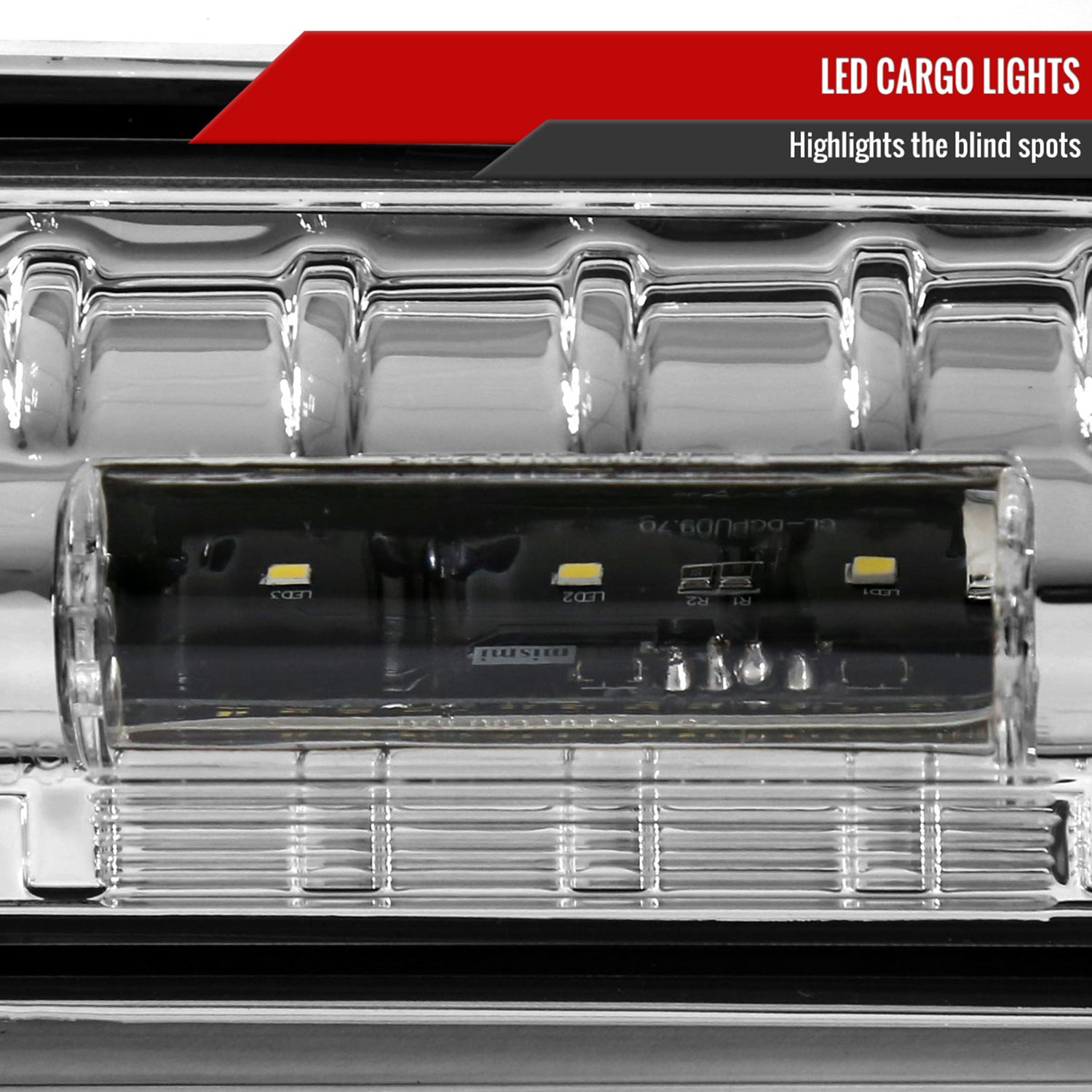 2009-2013 Dodge RAM SMD LED 3rd Brake Light Chrome Housing/Clear Lens