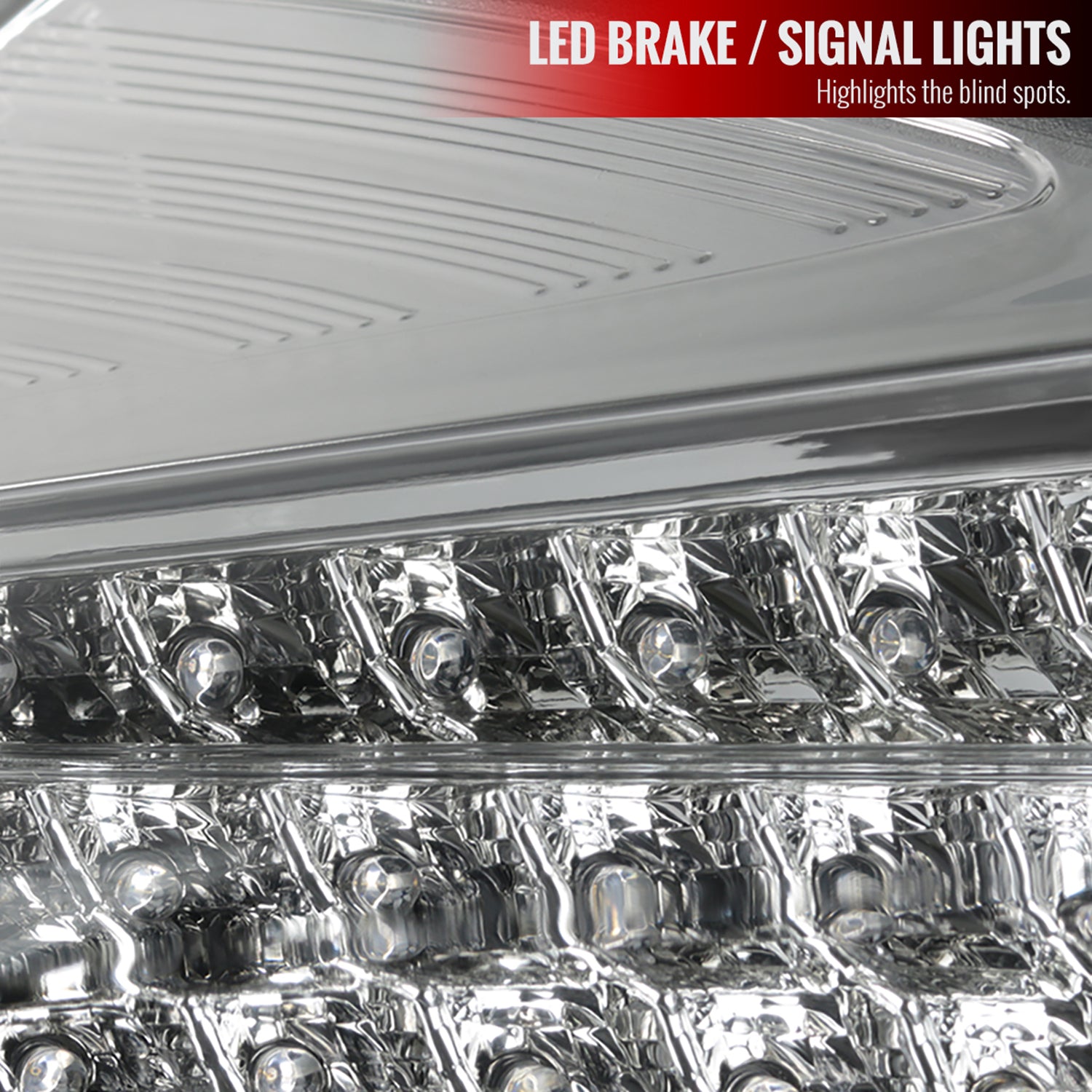 2015-2019 Ford Focus Hatchback LED Tail Lights Chrome Housing/Clear Lens