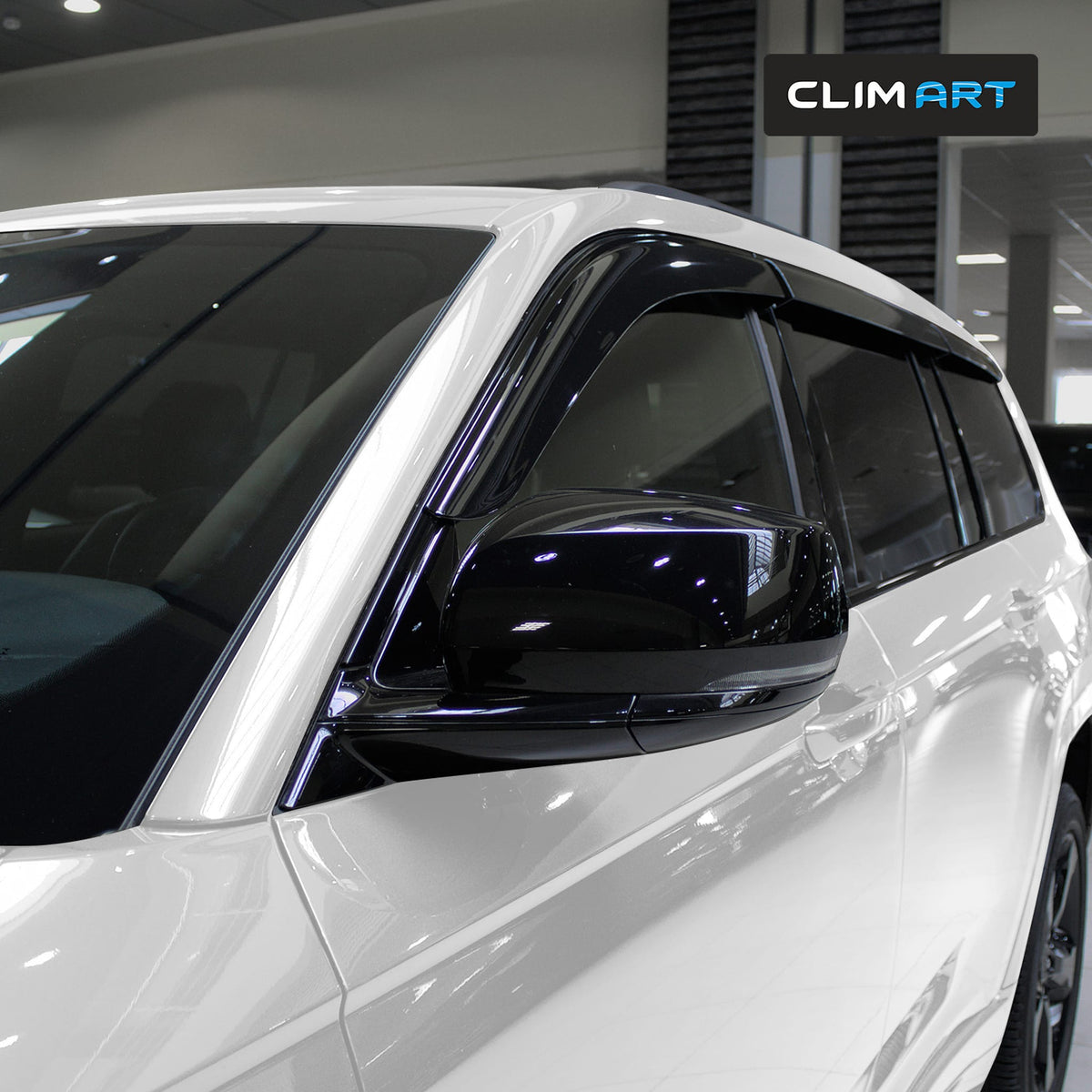 Clim Art Wind Deflectors for Jeep Grand Cherokee L 2021-2026 Tape-On Smoke 6Pcs