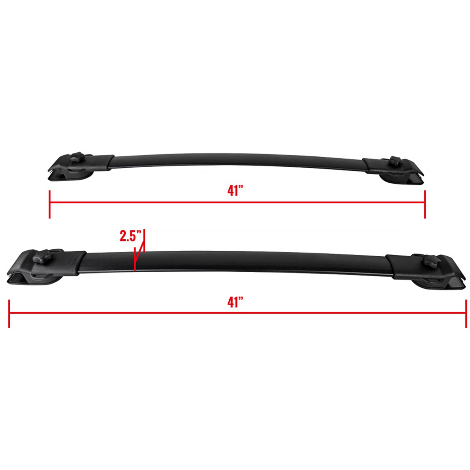 2011-2017 Toyota Sienna Aluminum Roof Top Cross Bars Black