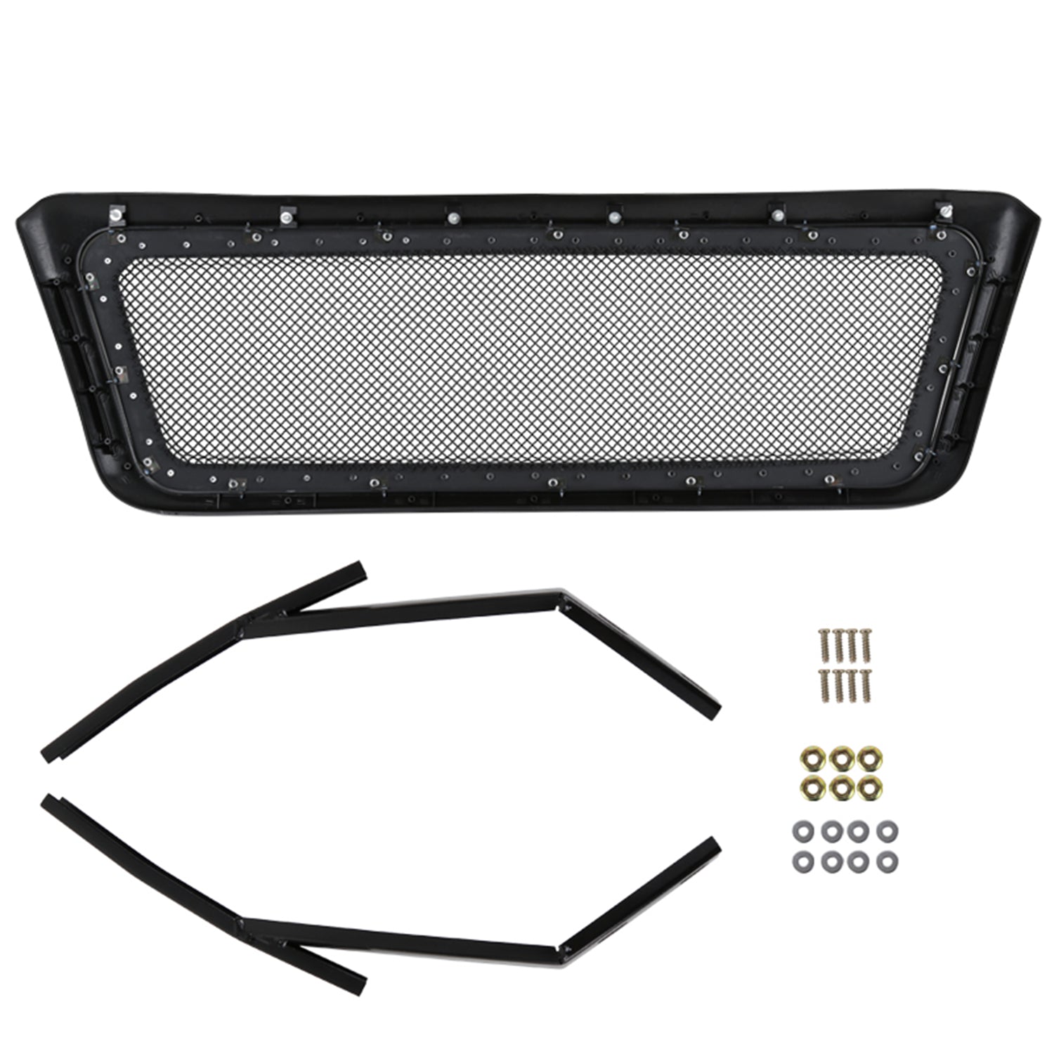 2004-2008 Ford F-150/Lincoln Mark LT Black ABS Rivet Style Grille w/Steel Mesh