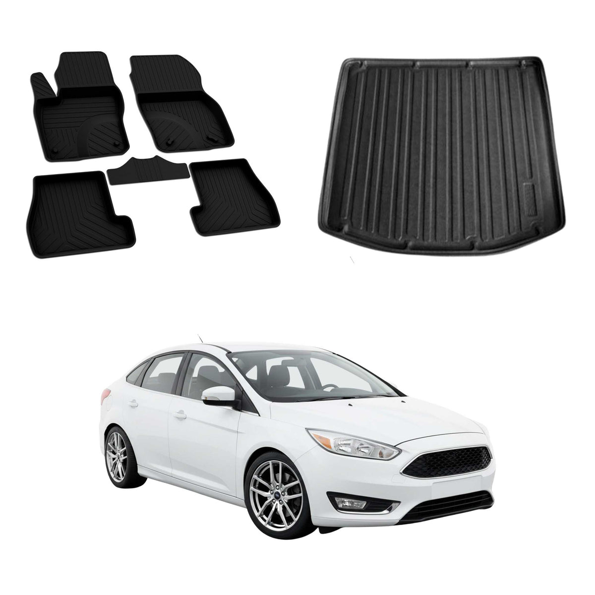 OMAC Floor Mats & Cargo Liners for Ford Focus Sedan 2012-2018