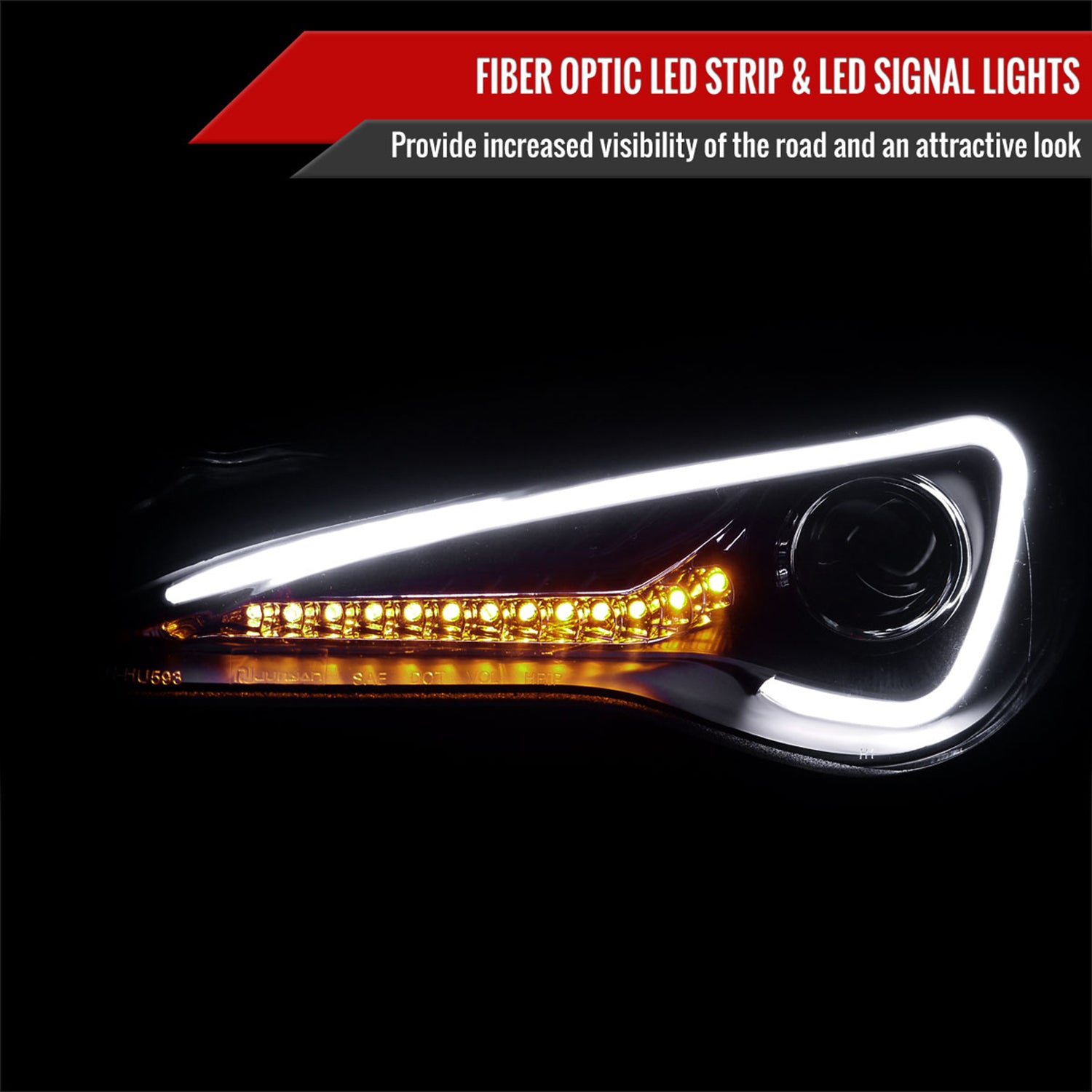 2012-2017 Scion FRS/ Toyota 86 LED Bar Headlights LED Signal Lights Black