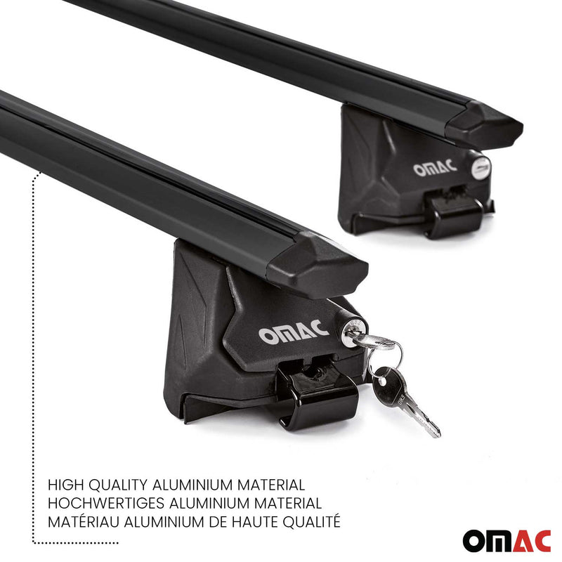 2015-2018 Audi Q3 Roof Rack Cross Bars Black