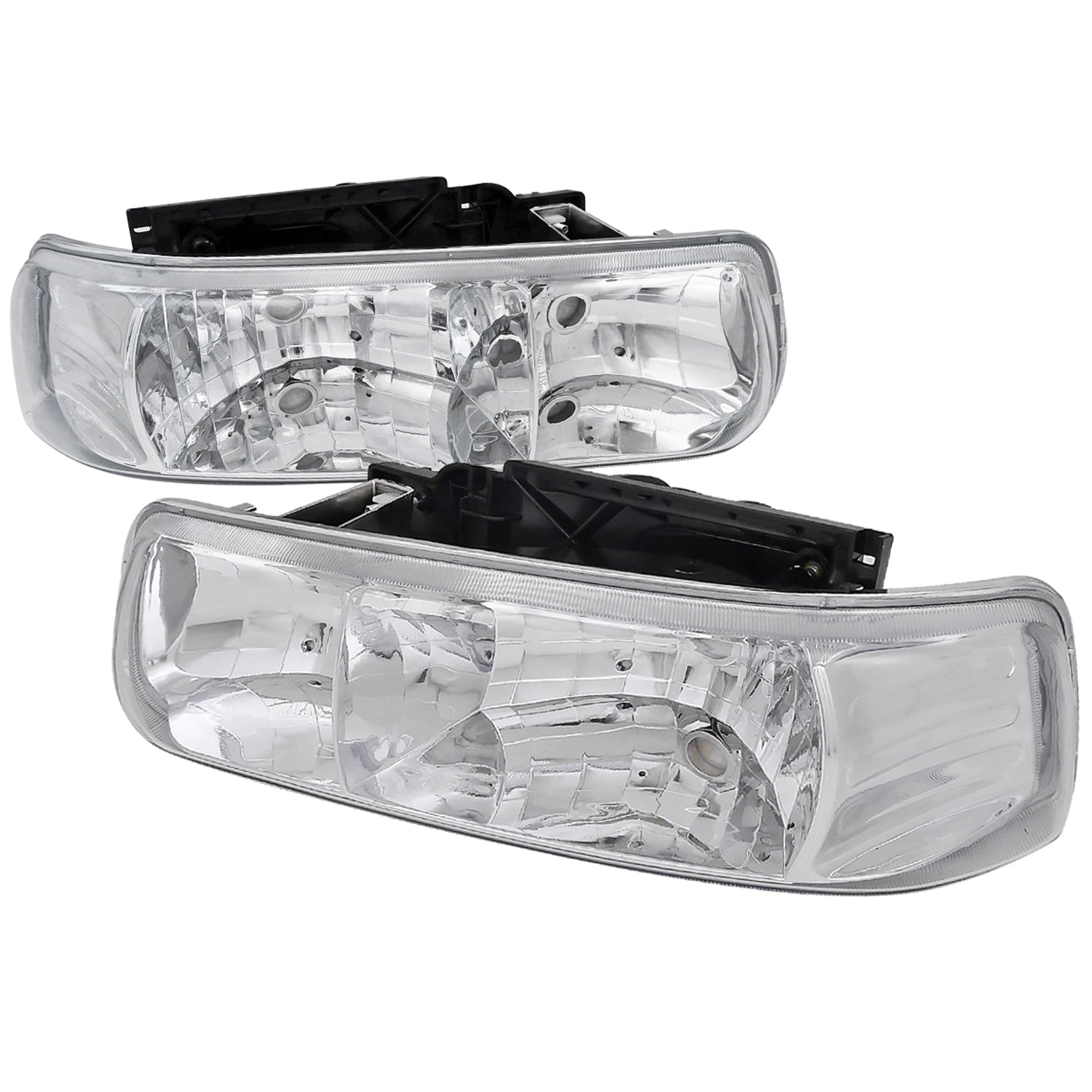 1999-2006 Chevy Silverado/Tahoe/Suburban Factory Style Headlights Chrome/Clear