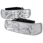 1999-2006 Chevy Silverado/Tahoe/Suburban Factory Style Headlights Chrome/Clear