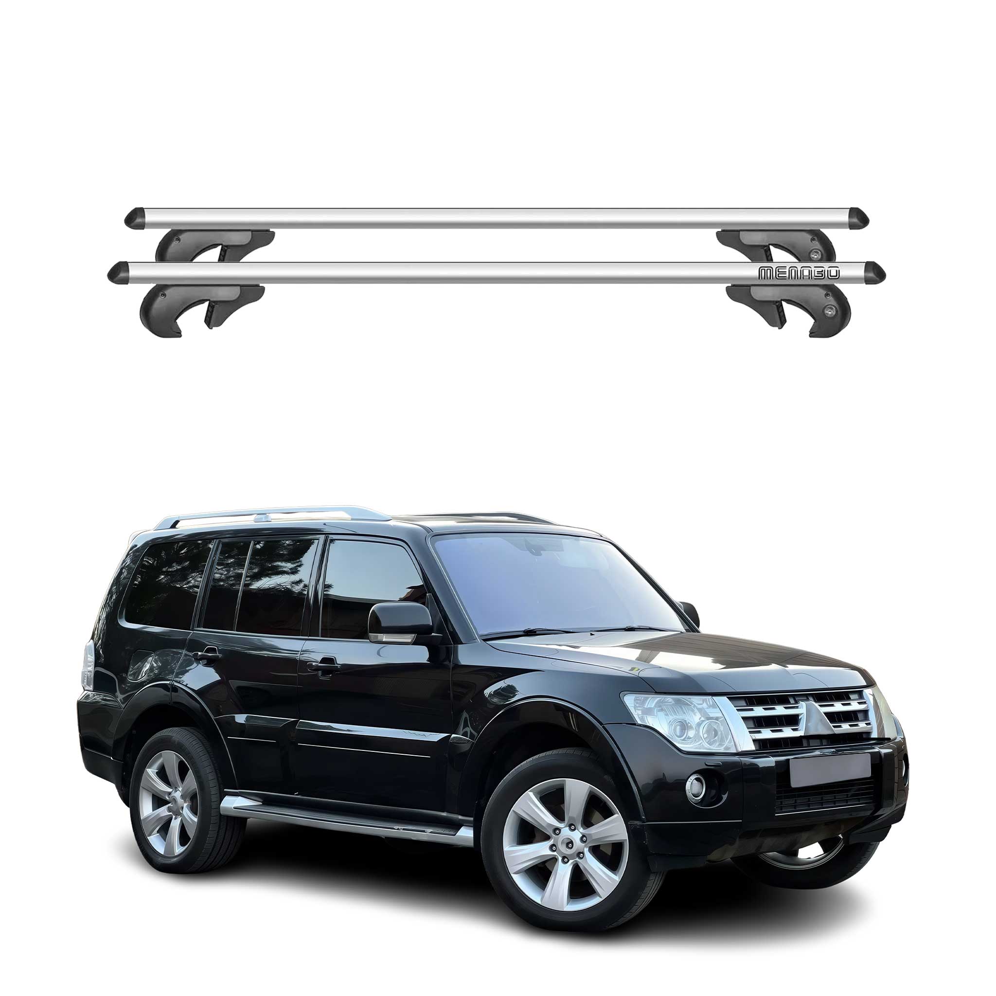 2006-2021 Mitsubishi Montero Roof Rack Cross Bars Silver