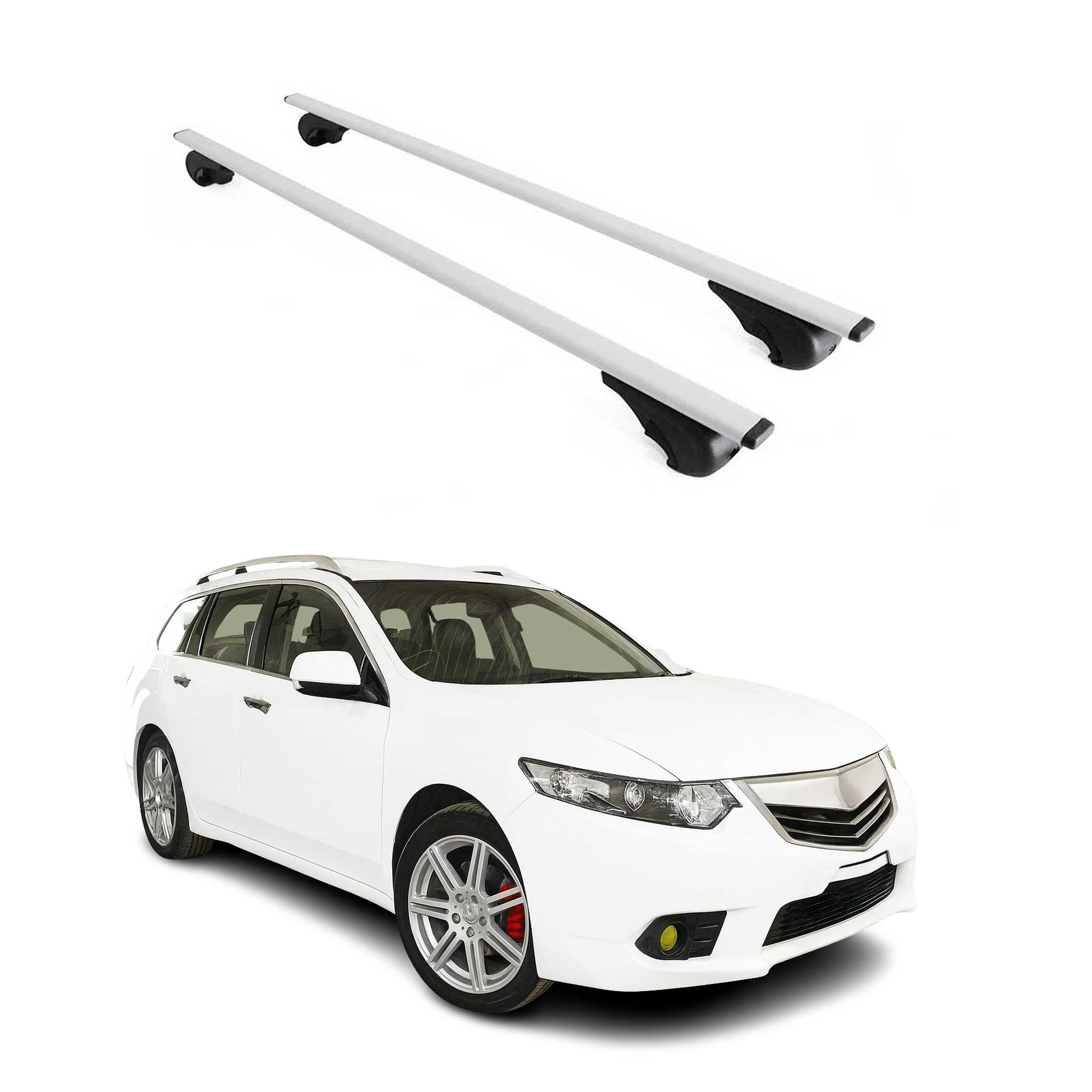 2011-2014 Acura TSX Sport Wagon Roof Rack Cross Bars Silver