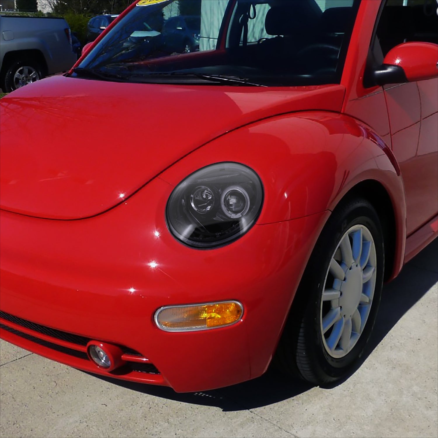 1998-2005 VW Beetle Halo Projector Headlights Glossy Black/Smoke Lens