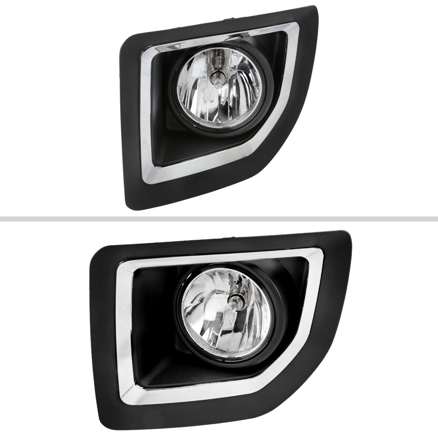 2015-2018 GMC Sierra 2500HD/3500HD PS24W Fog Lights Kit Chrome/Clear Lens