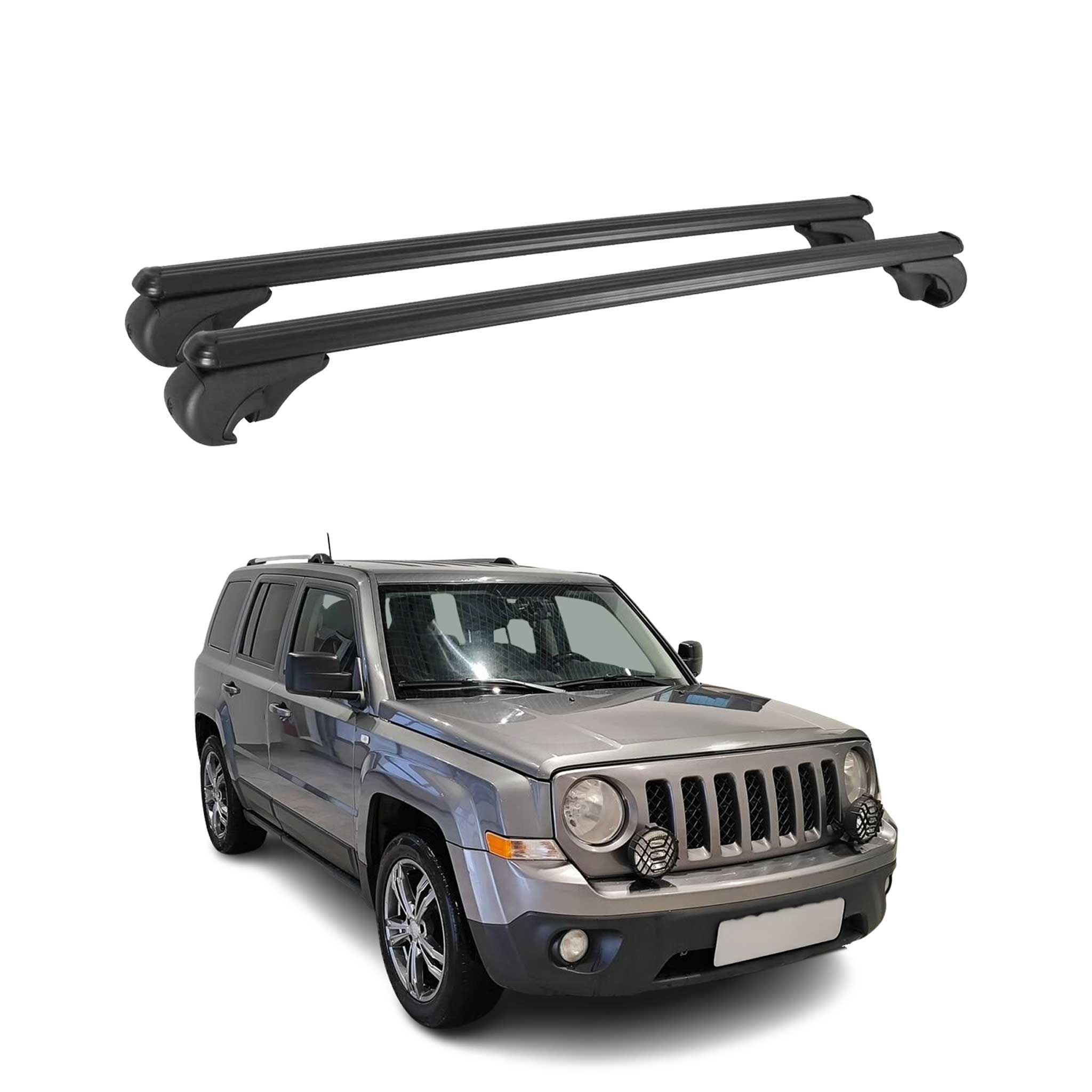 2007-2017 Jeep Patriot Roof Rack Cross Bars Black
