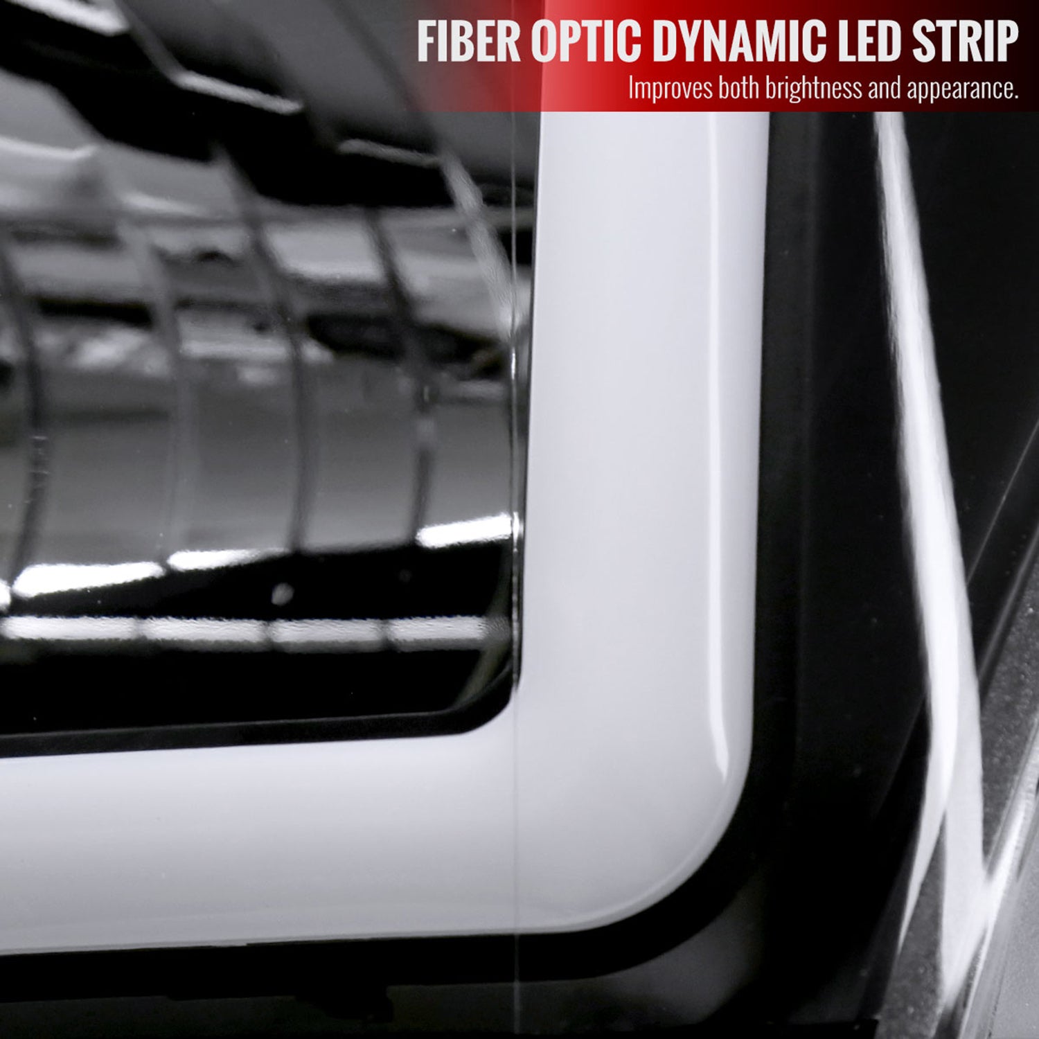 2011-2016 Ford F-250/350/450/550 Super Duty LED CBar Factory Headlights Black