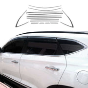 2016-2021 Hyundai Tucson Window Molding Trim Streamer Stainless Steel Silver 14 Pcs