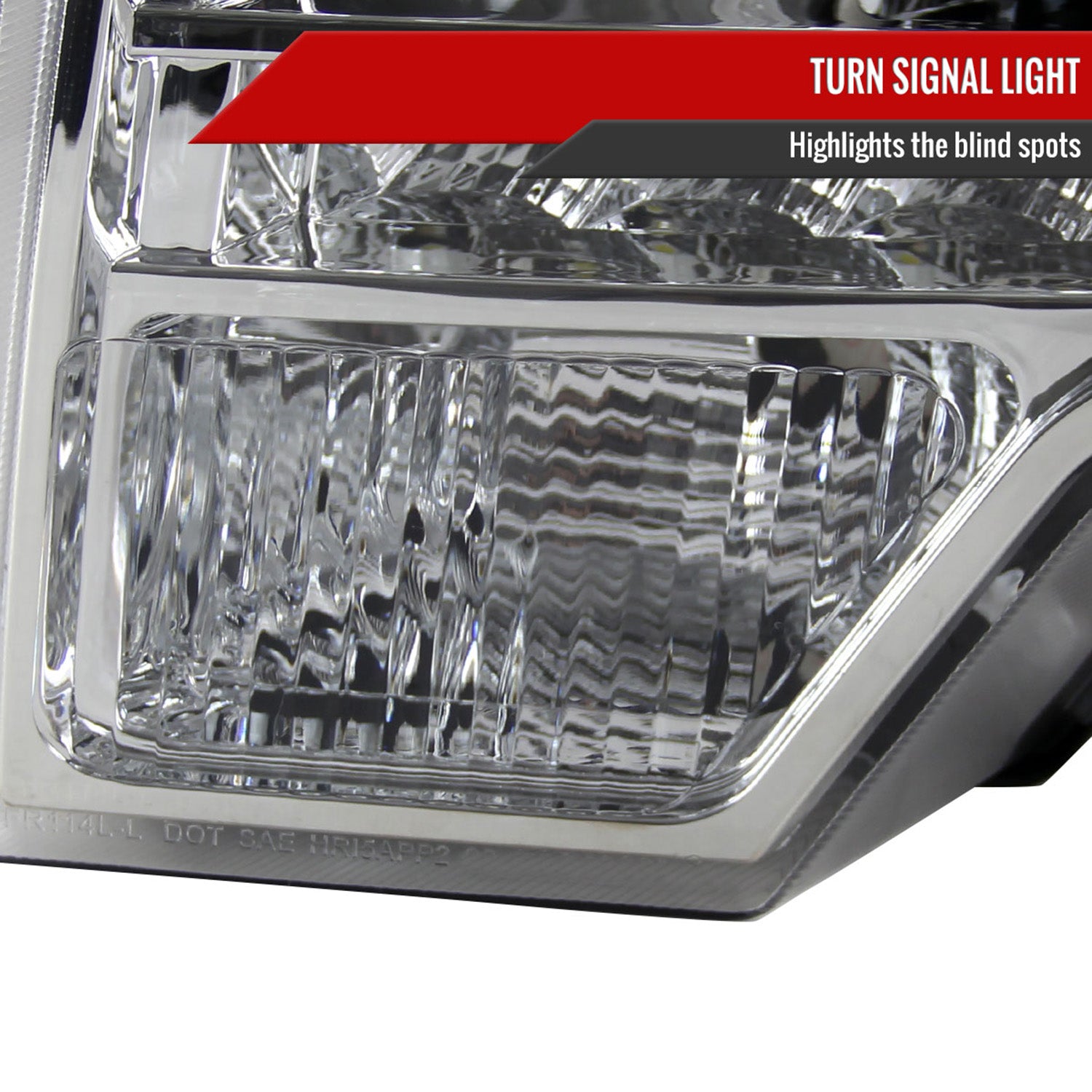 2009-2014 Ford F-150 Projector Headlights w/ LED Light Strip Chrome/Clear Lens