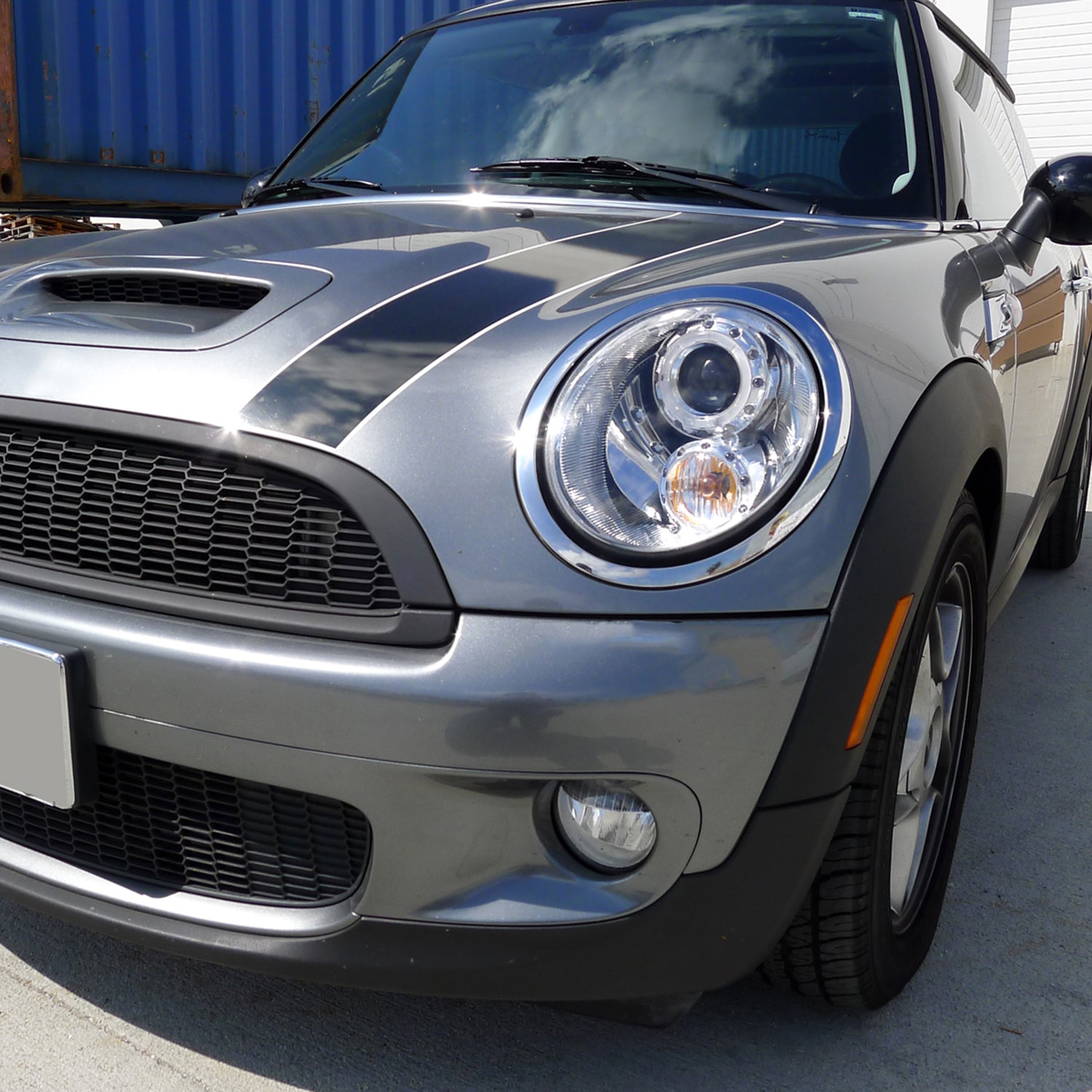2007-2015 Mini Cooper R55 R56 R57 R58 R59 Single Halo Headlights Chrome