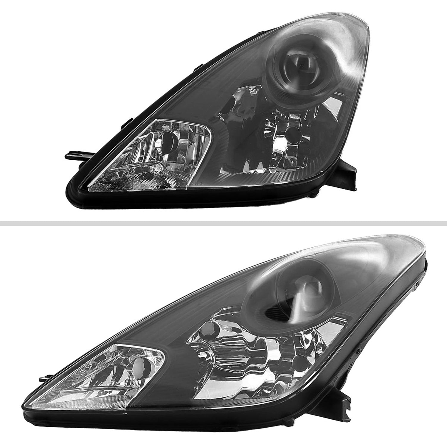 2000-2005 Toyota Celica Projector Headlights Matte Black Housing/Clear Lens