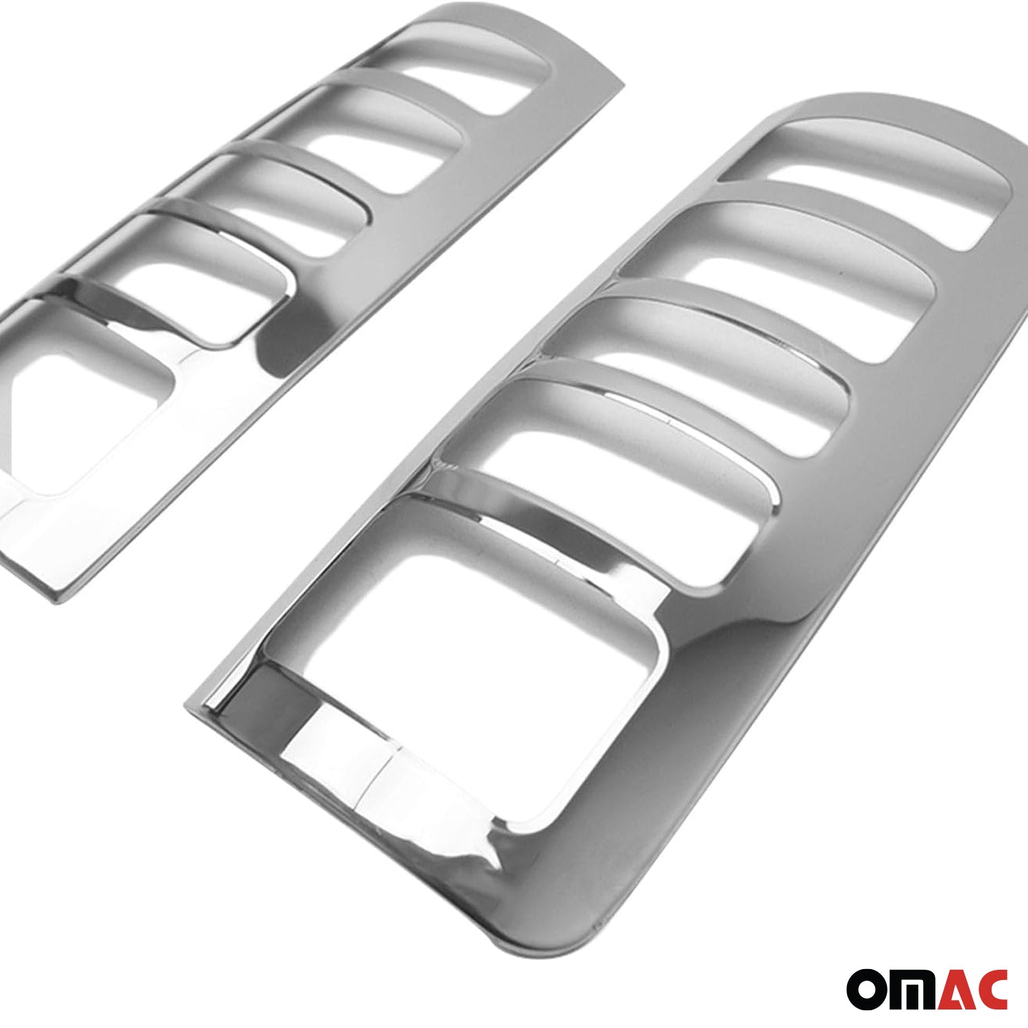 2010-2013 Ford Transit Connect Trunk Tail Light Trim Frame Stainless Steel Silver 2Pcs