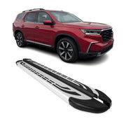 2023-2025 Honda Pilot IV Nerf Bars Side Steps Running Boards Silver 2Pcs