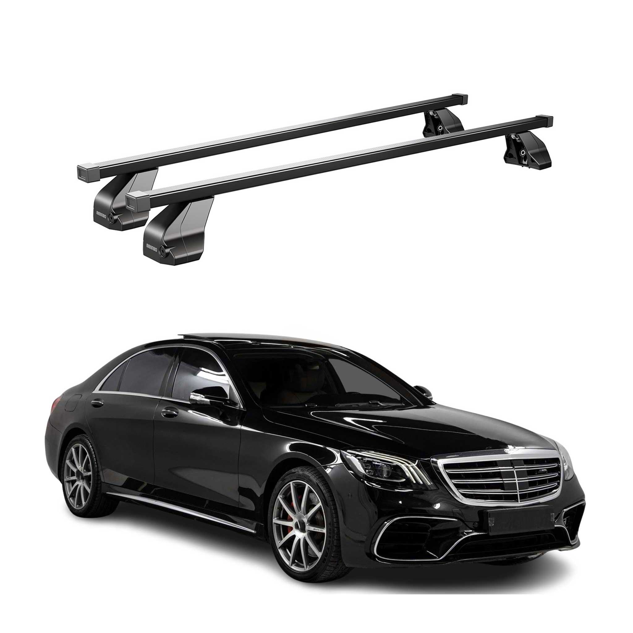 2014-2020 Mercedes S Class W222 Sedan Roof Rack Cross Bars Black