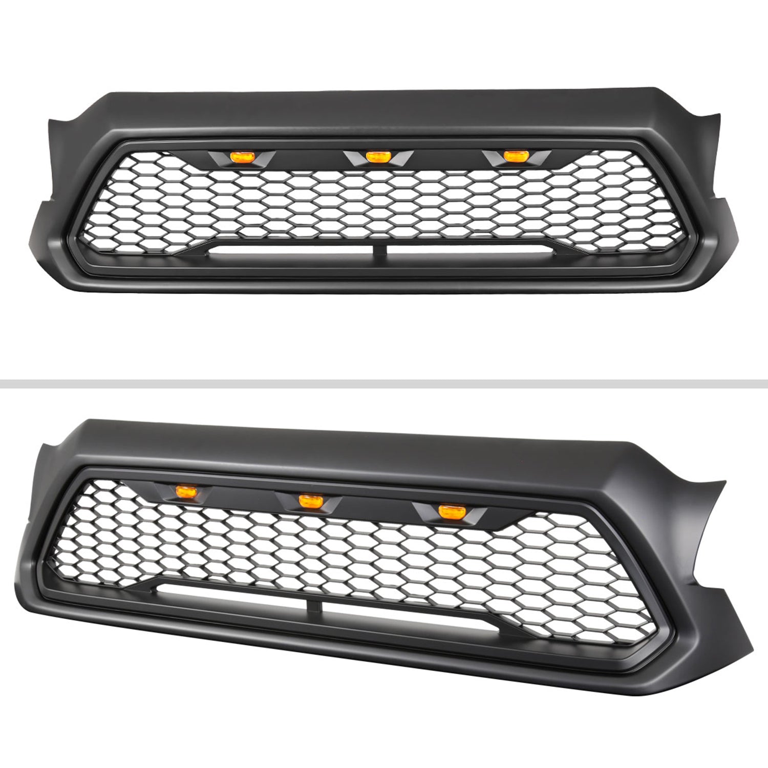 2012-2015 Toyota Tacoma Matte Black Mesh Replacement Grille w/ LED Lights