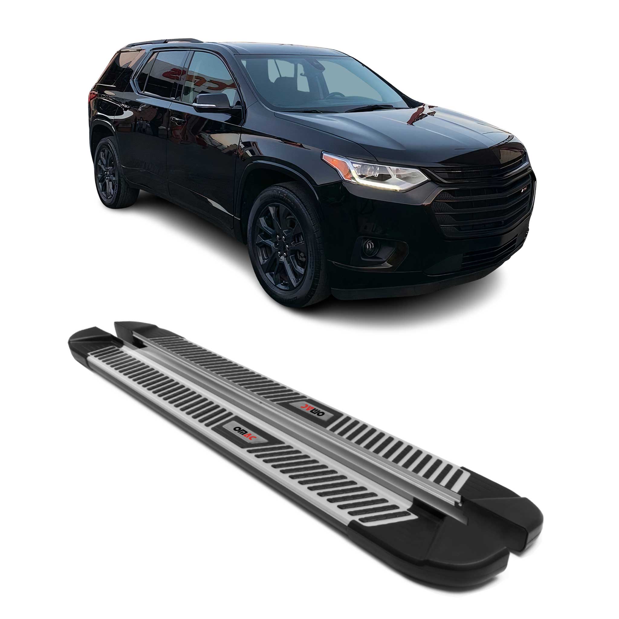 2018-2023 Chevrolet Traverse Nerf Bar Side Step Running Boards Alu 2x