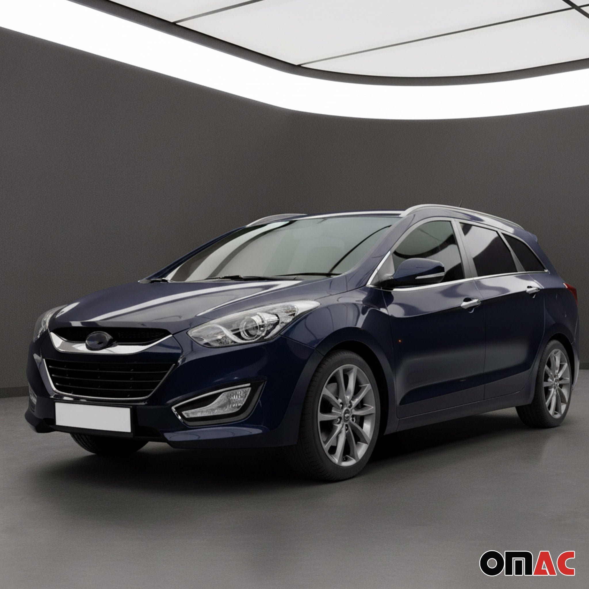 2013-2017 Hyundai Elantra GT Front Bumper Grill Trim Molding Stainless Steel Silver