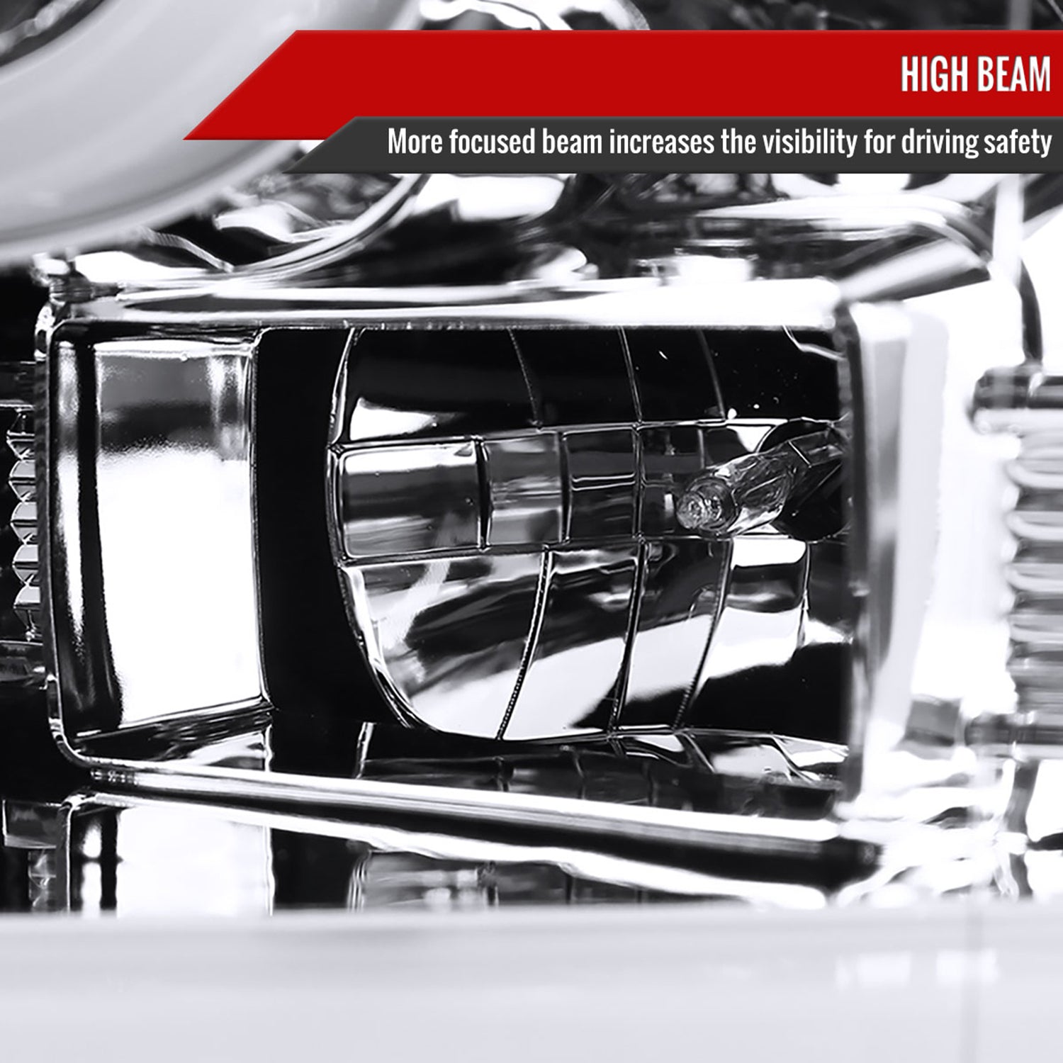 2015-2017 Ford F-150 LED Bar Projector Headlights Chrome Housing/Clear Lens