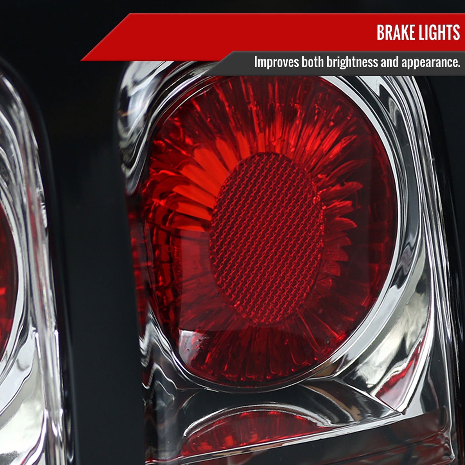 1994-1998 Ford Mustang Tail Lights Chrome Housing/Clear Lens