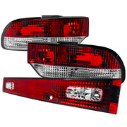 1989-1994 Nissan 240SX S13 HB Tail Lights & Trunk Light Chrome/Red Clear