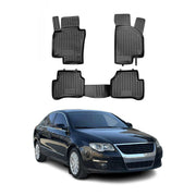 2006-2010 VW Passat B6 Sedan Floor Mats Liners Full Set All Weather Black