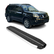 2008-2013 Nissan Rogue Running Boards Side Steps Silver & Black