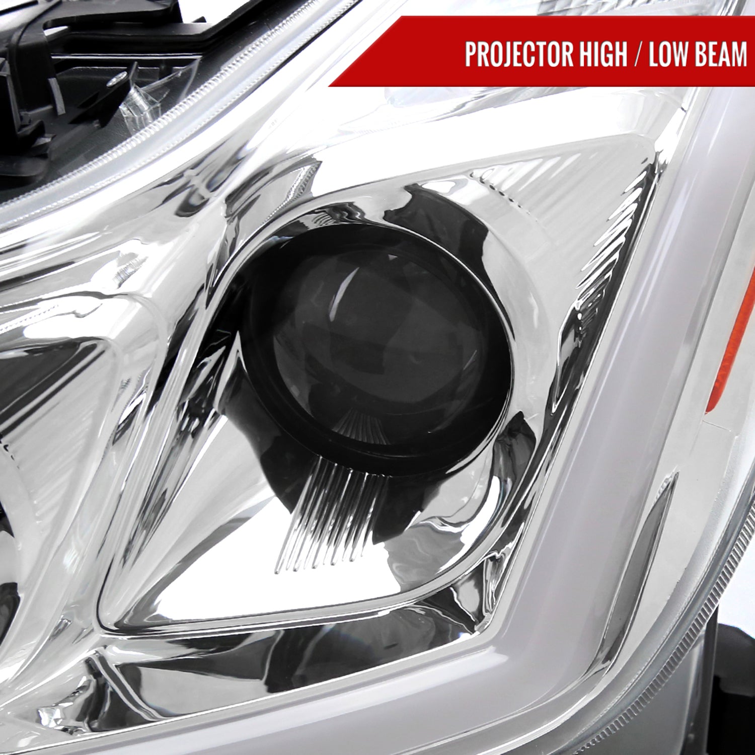 2008-2013 Infiniti G37/ 2014-2015 Q60 LED Signal Headlights Chrome Glossy Black