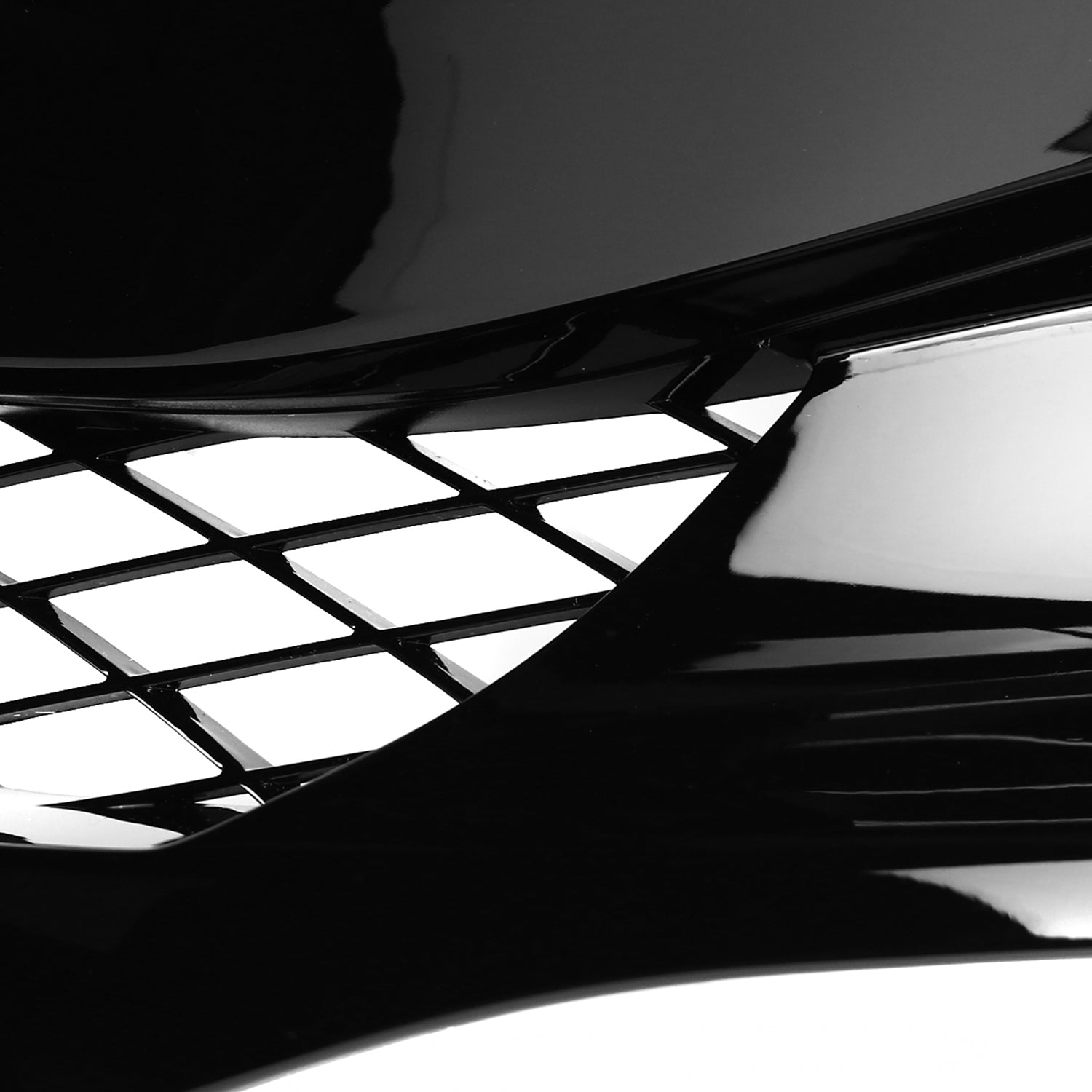 2016-2018 Honda Civic FK8 TR Style Glossy Black ABS Mesh Grille w/ Eyebrows