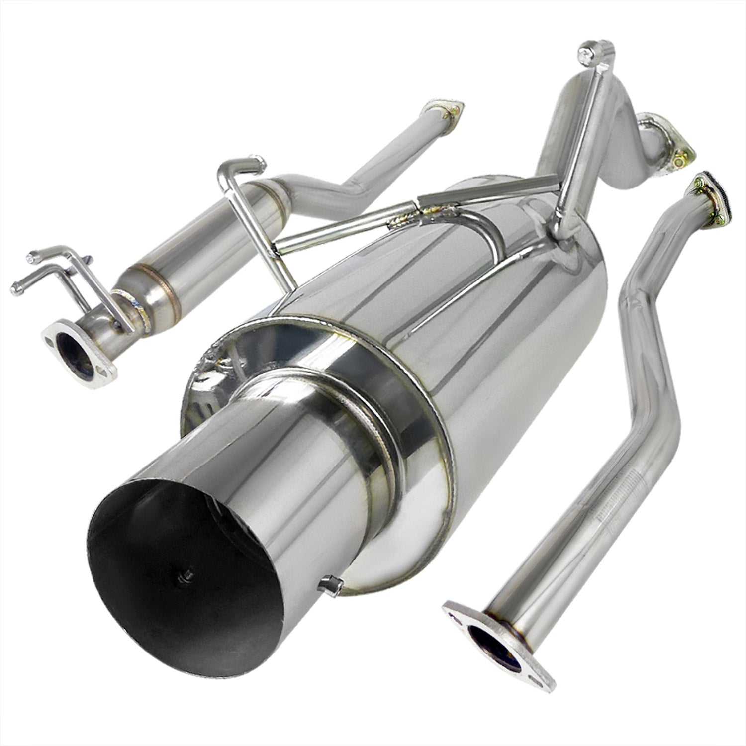 2001-2005 Honda Civic EX HX Si Coupe T-304 Steel N1 Catback Exhaust System
