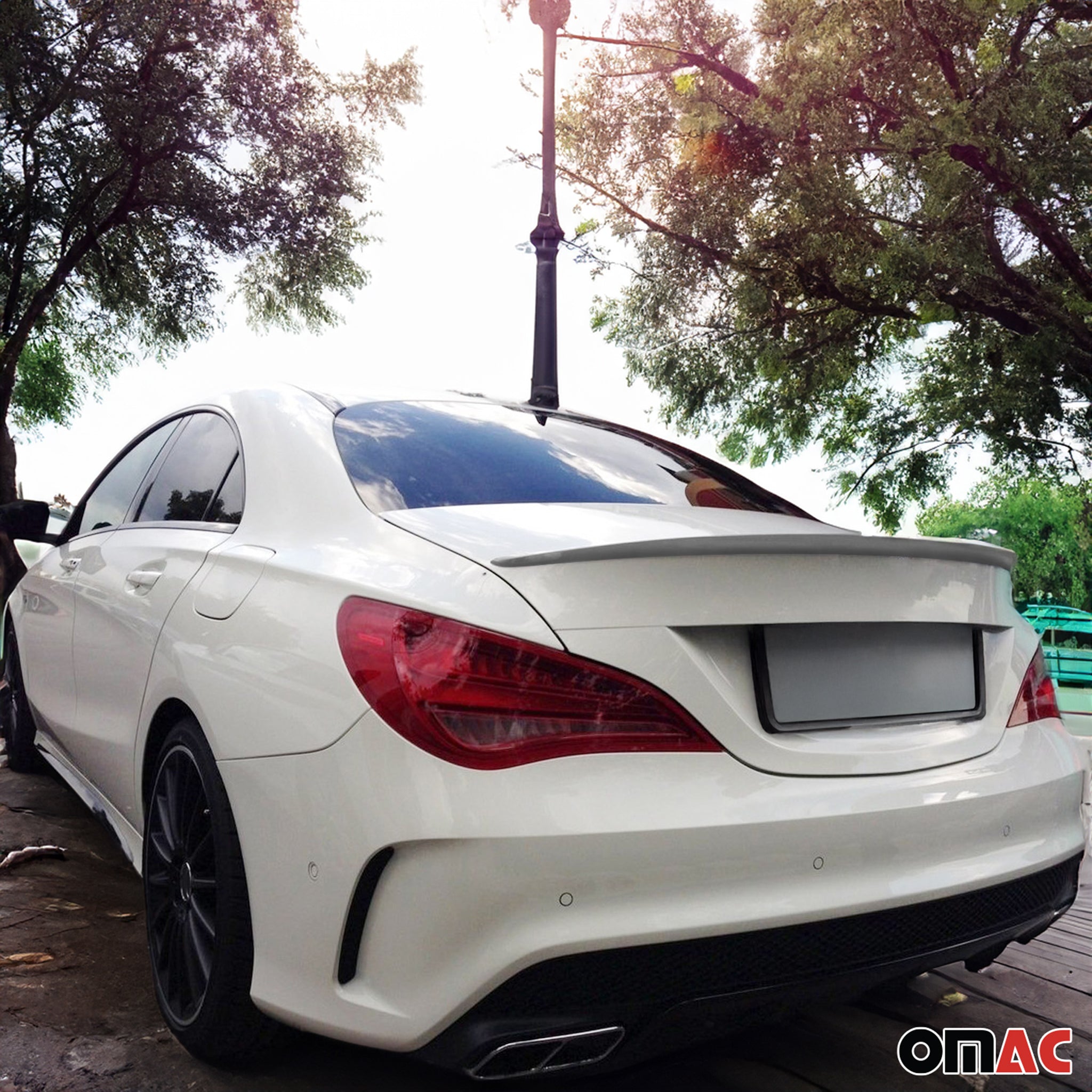 2013-2019 Mercedes CLA C117 Rear Trunk Spoiler Wing ABS White 1Pc